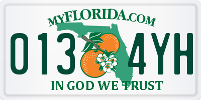 FL license plate 0134YH