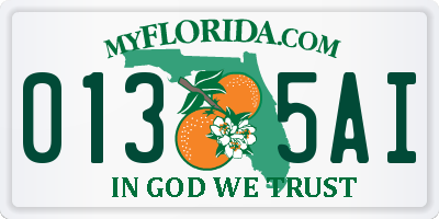 FL license plate 0135AI