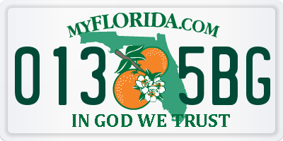 FL license plate 0135BG