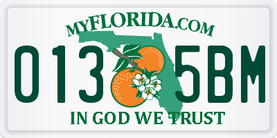 FL license plate 0135BM