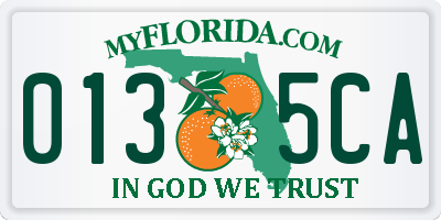 FL license plate 0135CA