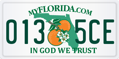 FL license plate 0135CE