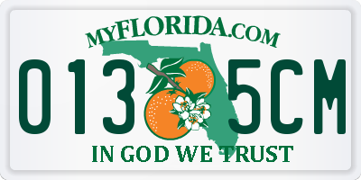 FL license plate 0135CM