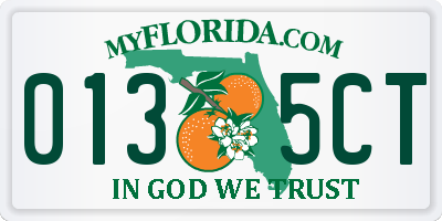 FL license plate 0135CT