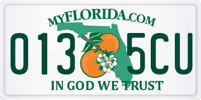 FL license plate 0135CU