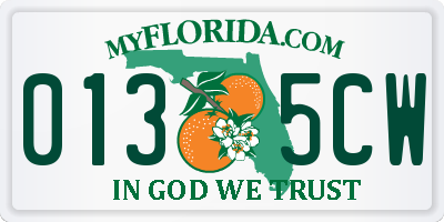 FL license plate 0135CW