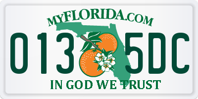 FL license plate 0135DC