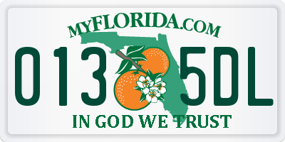 FL license plate 0135DL