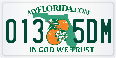 FL license plate 0135DM