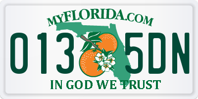 FL license plate 0135DN