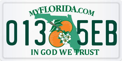 FL license plate 0135EB