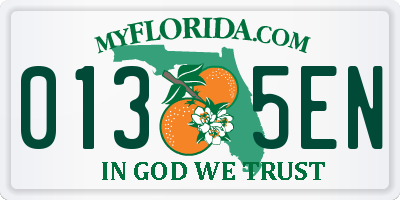 FL license plate 0135EN
