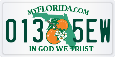 FL license plate 0135EW