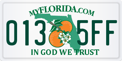 FL license plate 0135FF