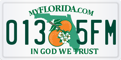 FL license plate 0135FM