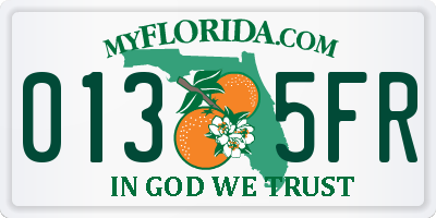 FL license plate 0135FR