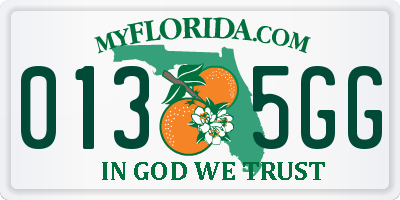 FL license plate 0135GG