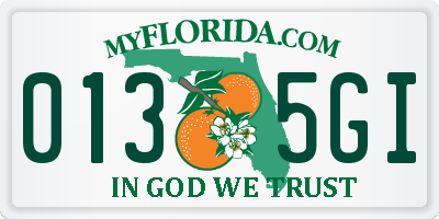 FL license plate 0135GI