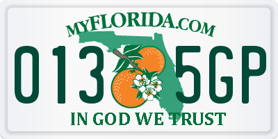 FL license plate 0135GP