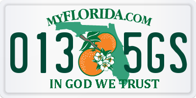 FL license plate 0135GS