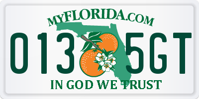 FL license plate 0135GT