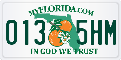 FL license plate 0135HM