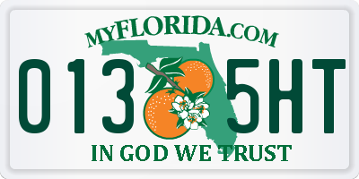 FL license plate 0135HT
