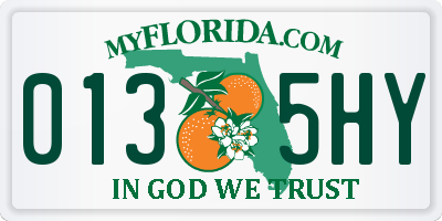 FL license plate 0135HY