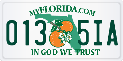 FL license plate 0135IA