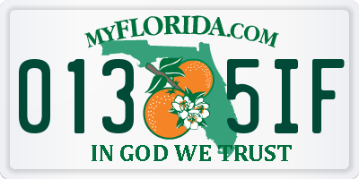FL license plate 0135IF