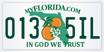 FL license plate 0135IL