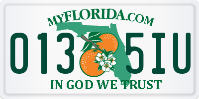 FL license plate 0135IU