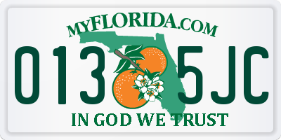 FL license plate 0135JC