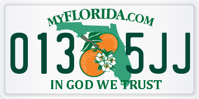 FL license plate 0135JJ