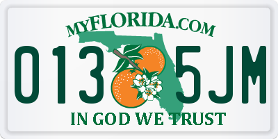FL license plate 0135JM