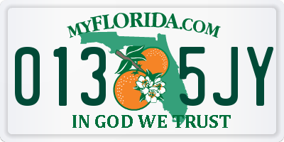 FL license plate 0135JY