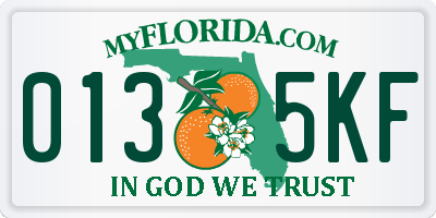 FL license plate 0135KF