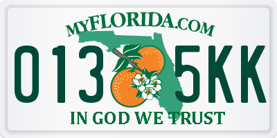 FL license plate 0135KK
