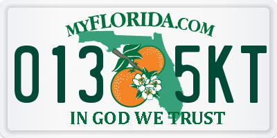 FL license plate 0135KT