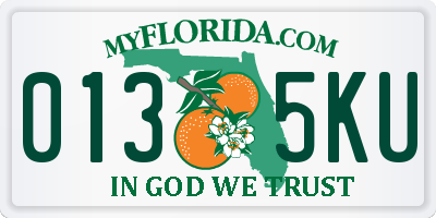 FL license plate 0135KU
