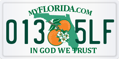 FL license plate 0135LF