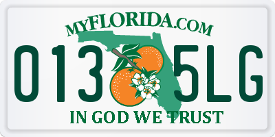 FL license plate 0135LG