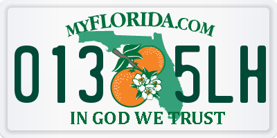 FL license plate 0135LH