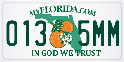 FL license plate 0135MM