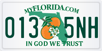 FL license plate 0135NH