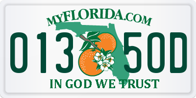 FL license plate 0135OD