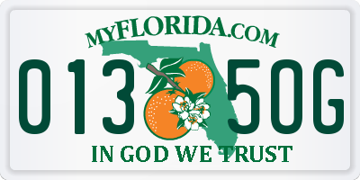 FL license plate 0135OG