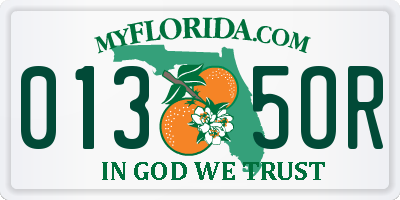 FL license plate 0135OR