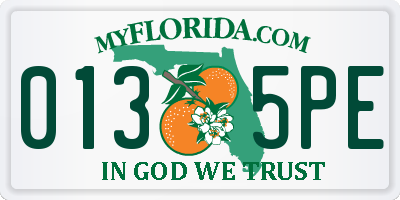 FL license plate 0135PE
