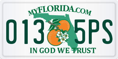 FL license plate 0135PS